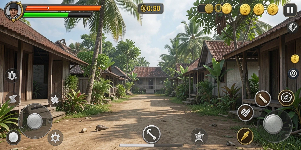 surga11 - Karakter dengan berbagai pilihan kostum dan senjata.